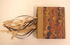 gold marbled ribbon book